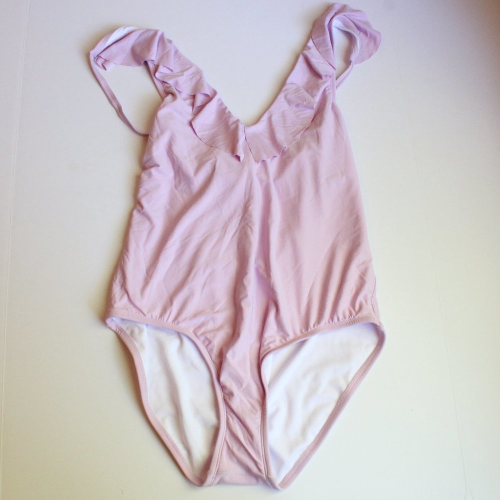 Free Press Dani Strappy Ruffle One Piece Pink S